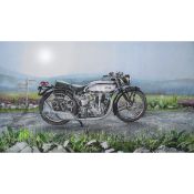 Norton Manx 1930's Iconic British Motorbike Metal Wall Art