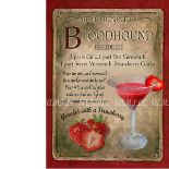 Bloodhound Cocktail Authentic Recipe Large Metal Wall Art