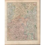 Birmingham Wolves Warwick Stratford on Avon - John Cary’s Antique 1794 Map