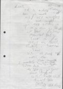 Handwritten Double Sided A4 Size Prison Letter By Reggie Kray
