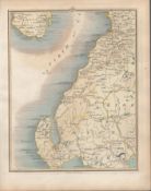 Firth of Clyde Ayrshire John Cary's Antique 1749 Map.