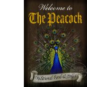 The Peacock Traditional Style Pub Sign Large Metal Wall Art.