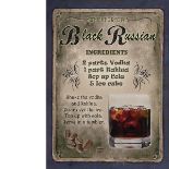 Cocktail Authentic Recipe Large Metal Wall Art