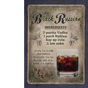 Cocktail Authentic Recipe Large Metal Wall Art