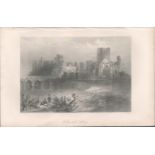 Antique Engraving 1850’s Holy Cross Abbey Tipperary.