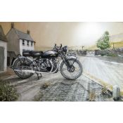 Vincent Black Shadow 1950's Iconic British Motorbike Metal Wall Art