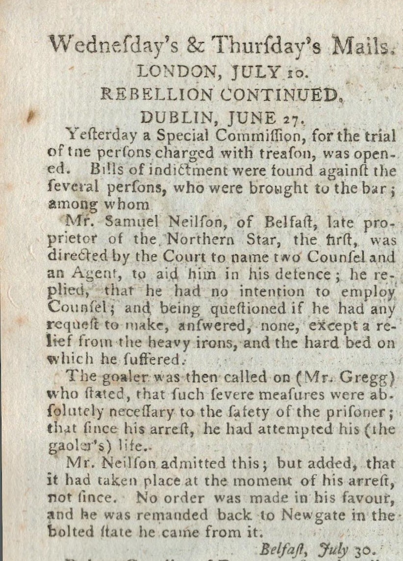 Body of 5,000 Rebels Escaped from Wexford 1798 Rebellion Newspaper - Image 2 of 5