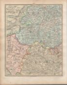 Shrewsbury Hereford Ludlow Wales - John Cary’s Antique 1794 Map.