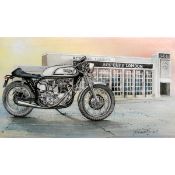 The Mighty Triton Iconic British Motorbike Metal Wall Art