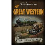 The Great Western Traditional Style Pub Sign Large Metal Wall Art.