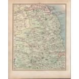 Derby, Nottingham, Sheffield - John Cary’s Antique 1794 Map.