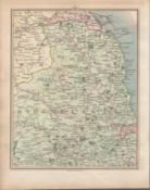 Derby, Nottingham, Sheffield - John Cary’s Antique 1794 Map.