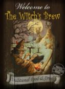 The Witches Brew Traditional Style Pub Sign Large Metal Wall Art
