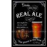 Real Cask Ale Classic Pub Drink Large Metal Wall Art.