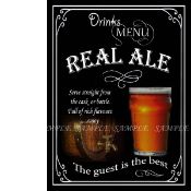 Real Cask Ale Classic Pub Drink Large Metal Wall Art.