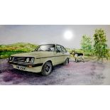 Ford Escort 1980's RS 2000. Metal Wall Art