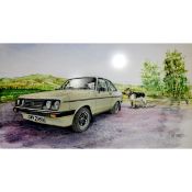 Ford Escort 1980's RS 2000. Metal Wall Art