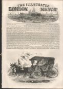 1856 Wood Engraved Print Florence Nightingale at the Seat of War