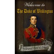 The Duke Of Wellington Traditional Style Pub Sign Large Metal Wall Art.