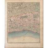 Surrey Sussex Brighton Lewes - John Cary's Antique 1794 Map