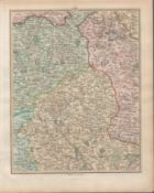 Cheshire Staffordshire John Carys Antique 1794 Map.