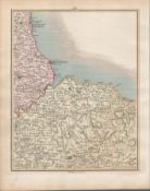 North Yorkshire Moors Whitby Pickering John Cary’s Antique 1794 Map.