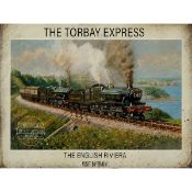 The Torbay Express Steam Train Large Metal Wall Art
