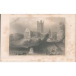 Antique Engraving 1850’s Jerpoint Abbey Kilkenny.