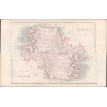 Antique Engraving 1850’s Coloured Map Co Mayo Ireland