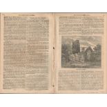 Antique Irish Newspaper August 10th 1833 The West Gate and Walls of Derry