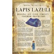 Lapis Lazuli Crystal Gem Stone Healing Virtues Large Metal Wall Art