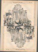 1850 Antique The Assemble of the Catholic Church Synod at Thurles