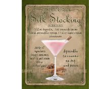 Silk Stocking Cocktail Authentic Recipe Large Metal Wall Art