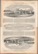 1850 Antique Newspaper Opening of the Great Northern Railway