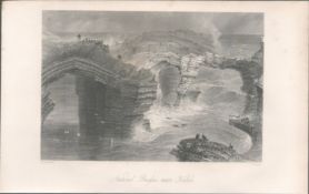 Antique Engraving 1850’s Bridges of Ross Kilkee Co Clare