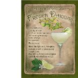 Frozen Daiquiri Cocktail Authentic Recipe Large Metal Wall Art