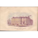 Chromolithographed Antique 1871 Antrim Arms Hotel Portrush.