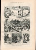Sketches Of Disturbed West of Ireland Police Charge 1880