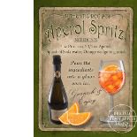 Aperol Spritz Cocktail Authentic Recipe Large Metal Wall Art