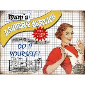 Mum's Laundry Service Funny Large Metal Wall Art.