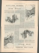 1898 Antique Newspaper Famous Places of Victorian England Alton Towers