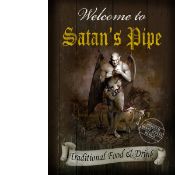 Satans Pipe Traditional Style Pub Sign Large Metal Wall Art.