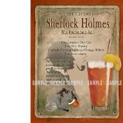 Sherlock Holmes Cocktail Authentic Recipe Large Metal Wall Art