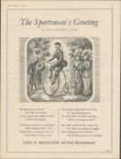 Guinness 1957 Original Print The Sportsman Greeting-G.E. 2786This Print Is Over 60 Years Old And