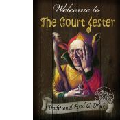 The Court Jester Traditional Style Pub Sign Large Metal Wall Art.