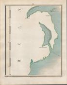 Ulster Belfast Downpatrick Strangford Loch John Cary’s Antique 1794 Map