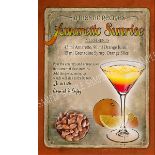 Amaretto Sunrise Cocktail Authentic Recipe Large Metal Wall Art