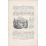 Antique Page Print 1850’s Blackpool Village Cork