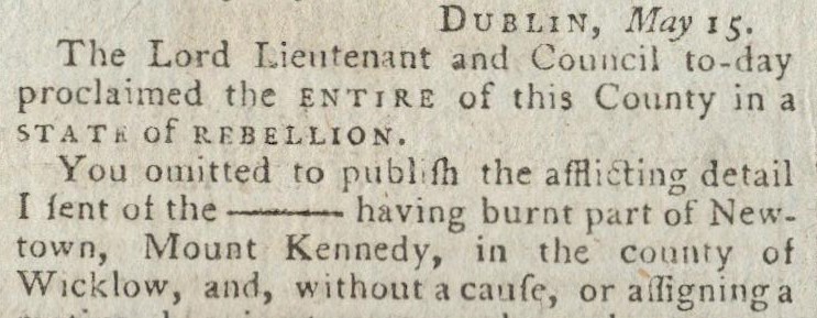 The King has Proclaimed Entire County of Dublin is in a State of Rebellion 1798 - Image 3 of 4