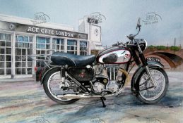 Matchless G3 The Ace Cafe Iconic British Motorbike Metal Wall Art